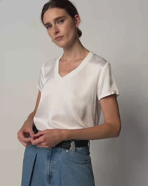 White June V Neck Tee