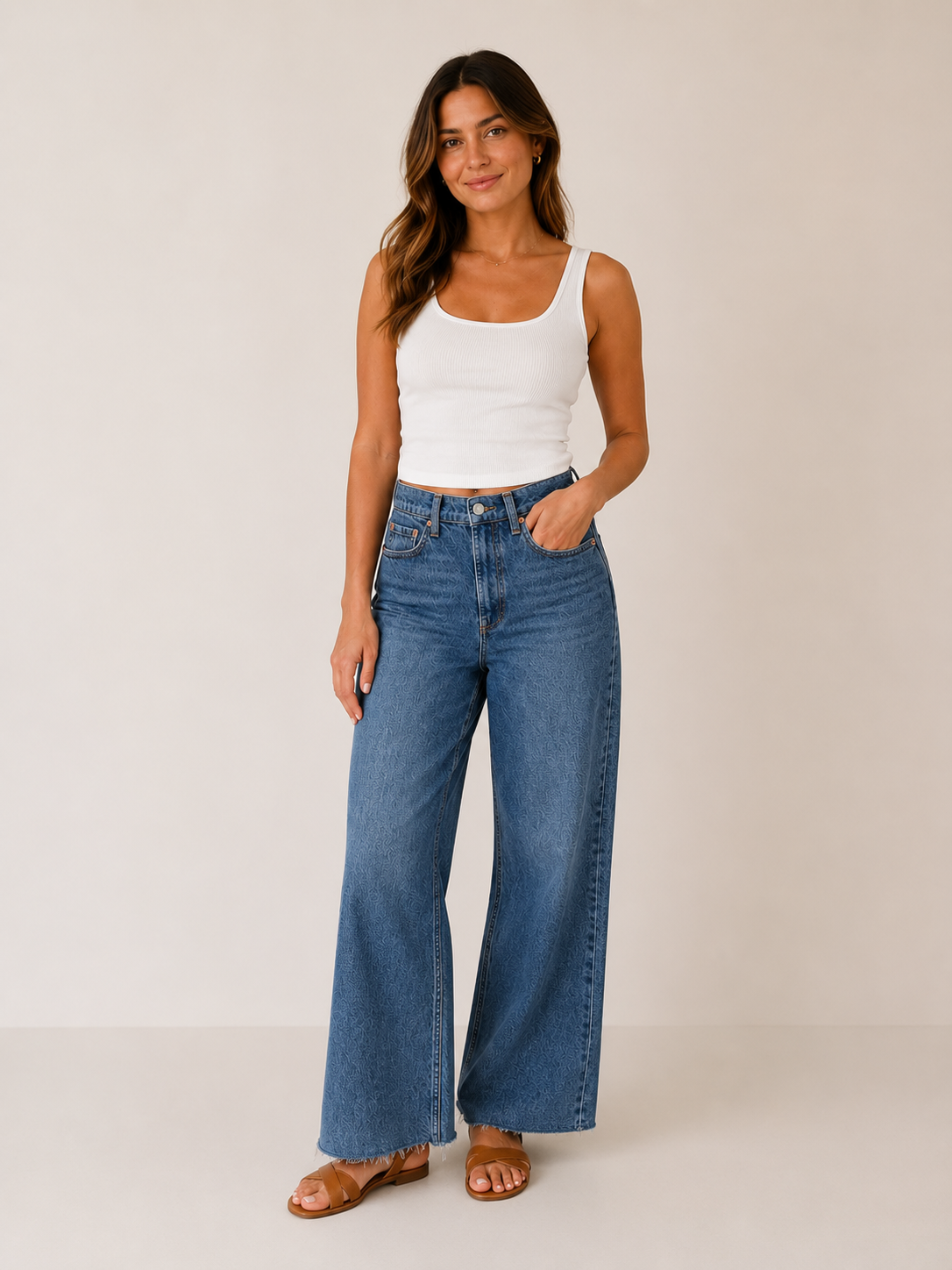 Cityscape Lana Crop High Rise Ultra Wide Leg