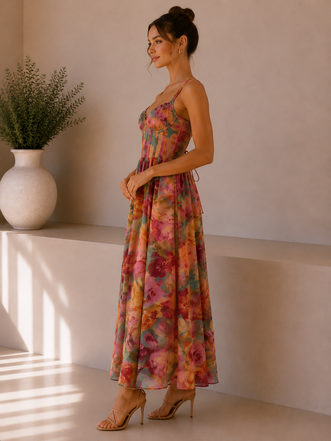 Parisian Floral Eliana Maxi Dress