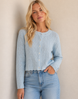 Soft Blue Ellie Knit Cardigan