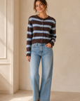 Brown Multi Diana Stripe Knit Cardigan