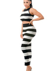 Black & White Stasia Crop Top