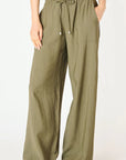 Olive Wide Leg Pants