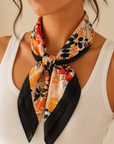 Black Tropical Bloom Scarf