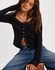 Black Let's Party Cardigan