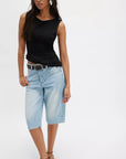 Black Ash Knit Top Solid