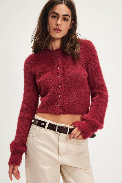 Aged Red Celeste Cardi