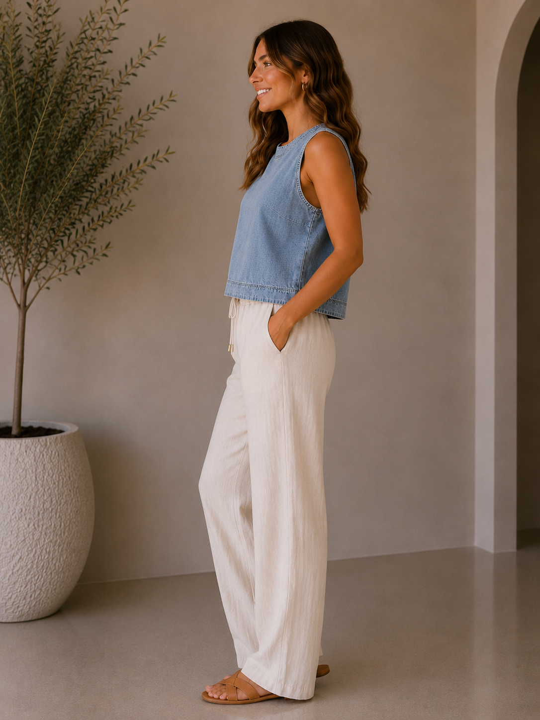 Uptown Blue Myka Top - DJO-25167