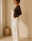Mocha Juno Feather Weight Sweater