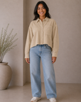 Sand Collins Corduroy Shirt Jacket