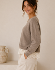 Heather Mocha Cream Diana Sweater