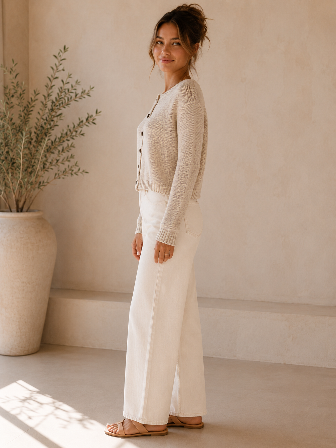 Beige Martha Cardigan