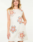 Cream Flower Callie Dress