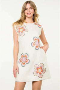 Cream Flower Callie Dress