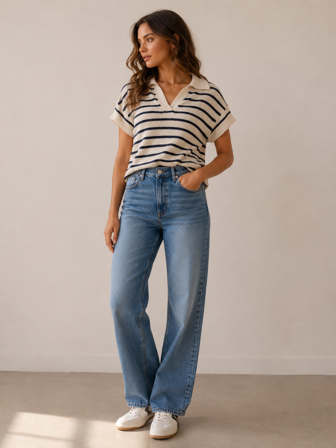 Navy Stripe Everlee Top