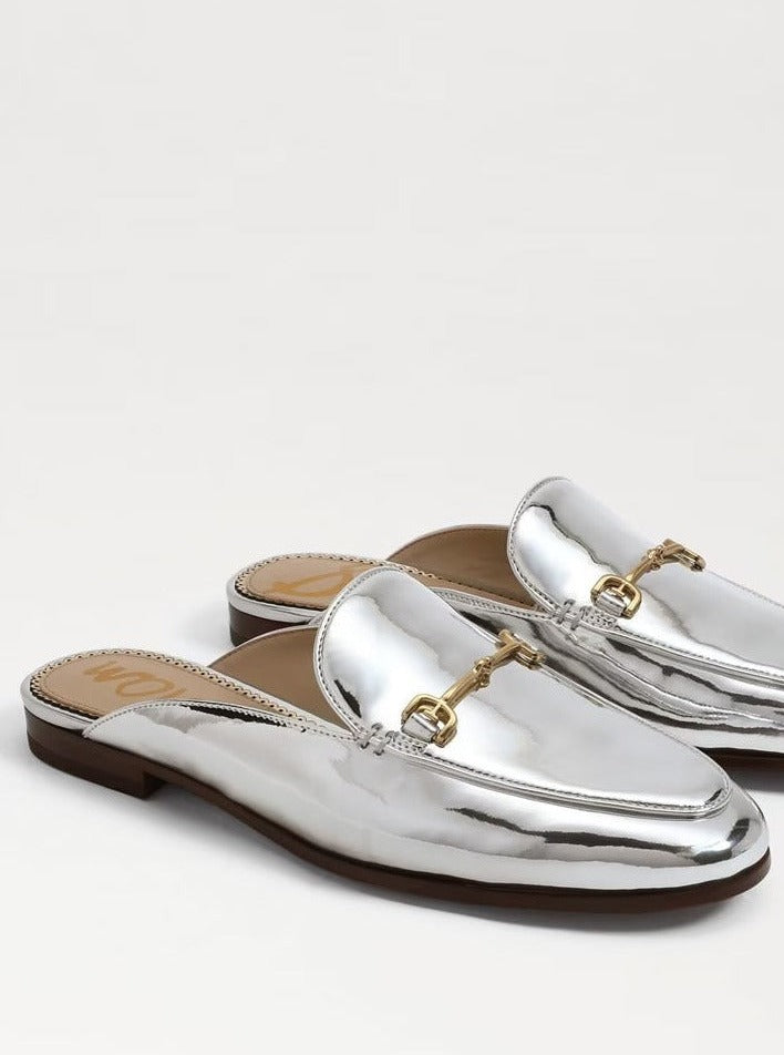 Linnie Specchiometallic Silver Bit Mule