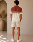 Withered Rose & Oatmeal Greyson Sweater Polo Shirt