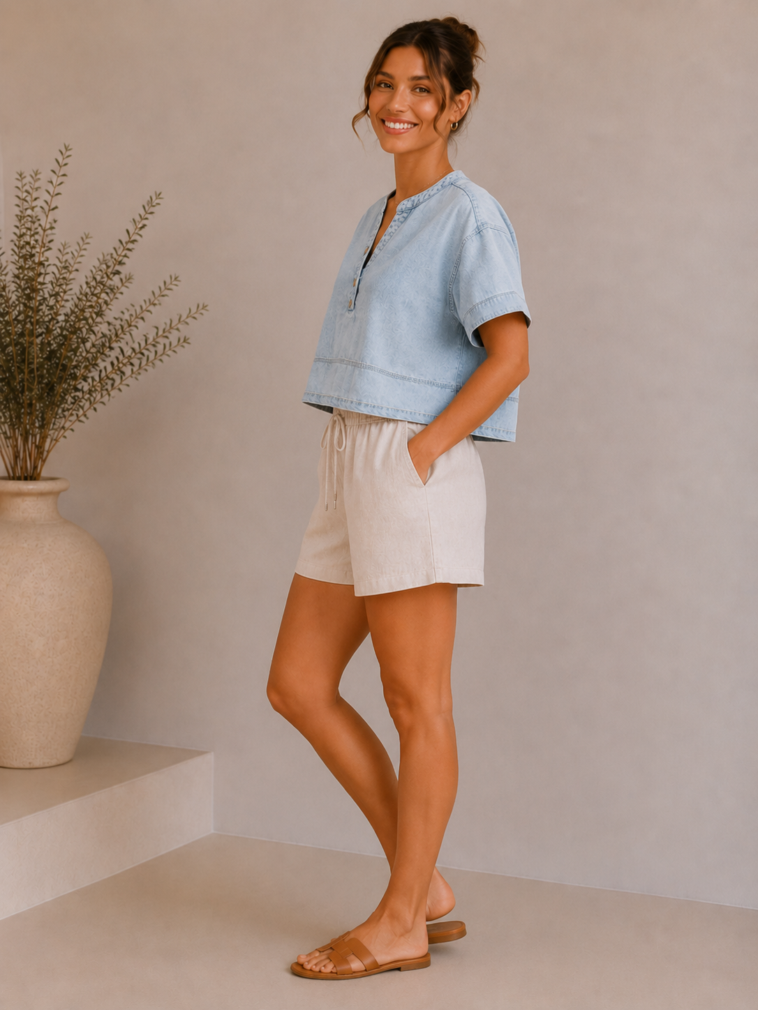 Denim Katherine Top