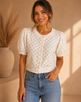 Cream & Black Morgan Top