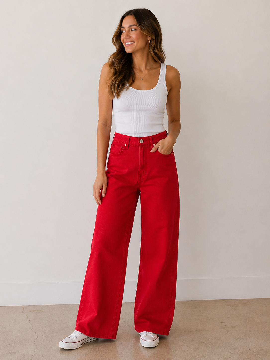 Tomato Meg High Rise Fab Ab Wide Leg