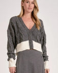 Grey White Callie Cardigan