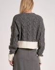 Grey White Callie Cardigan
