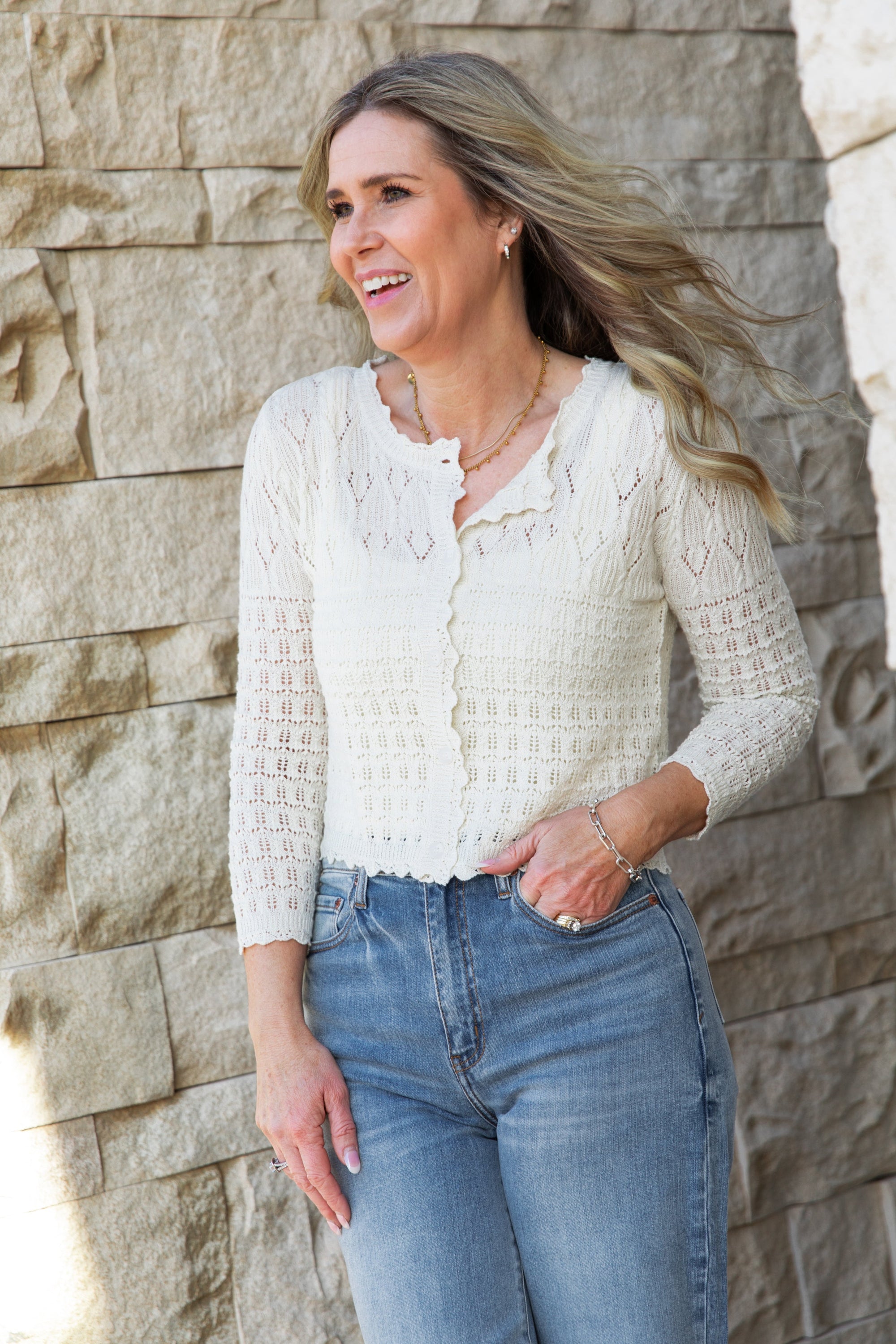 Sea Salt Cardi Crochet Top