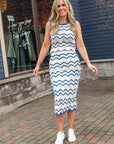 Ivory & Blue Ashlen Mid Skirt