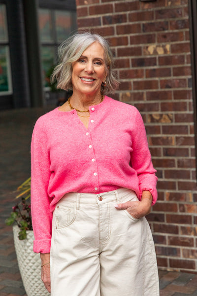 Disco Pink  Medina Cardigan