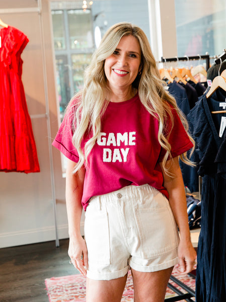 Burgundy Game Day Tee