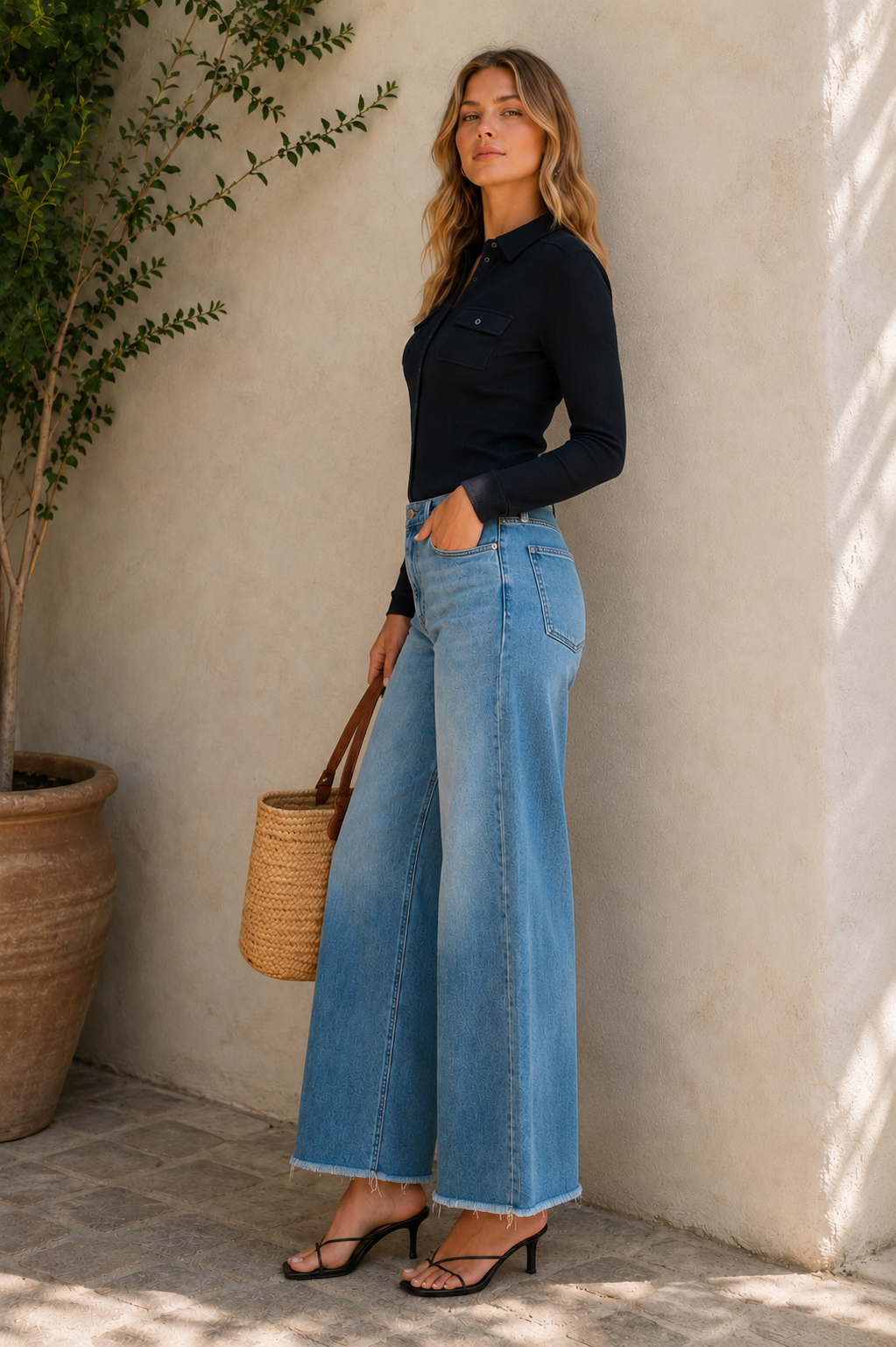 Lyra Wide Leg Verve Denim