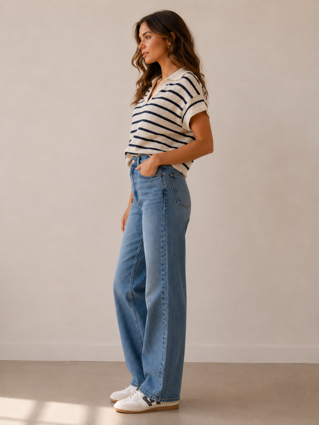Navy Stripe Everlee Top