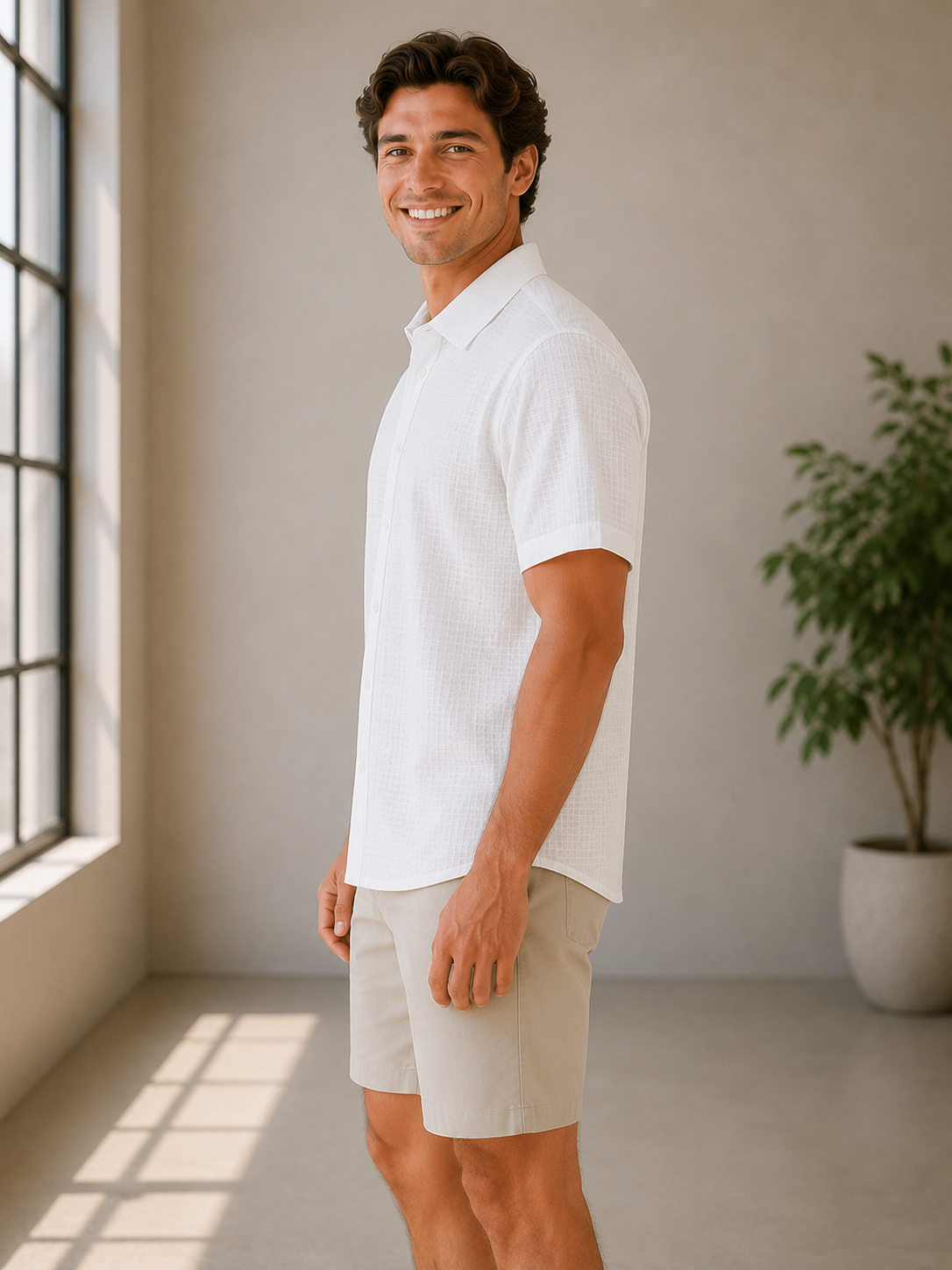 White Landry Short Sleeve Shirt