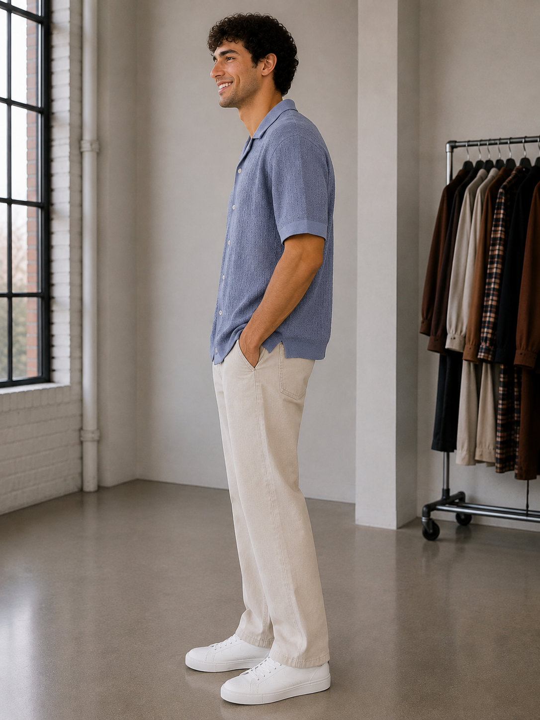 Indigo Jonas Button Down Sweater Polo