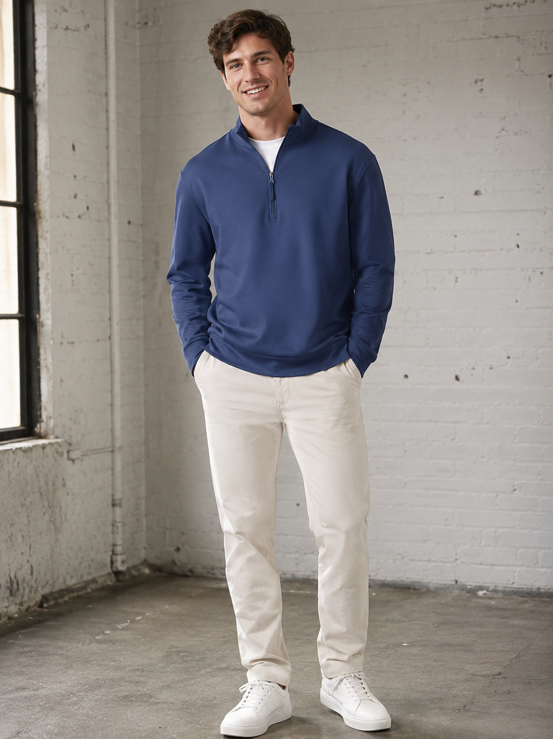 Island Blue Rev 1/4 Zip Modal