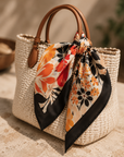 Black Tropical Bloom Scarf