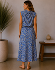 Navy Floral Michelle Skirt