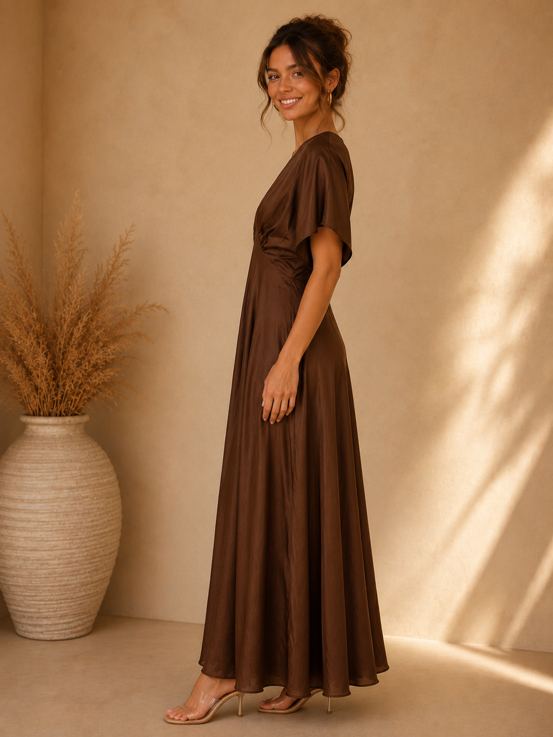 Espresso Chantel Maxi Dress - FD9198-B
