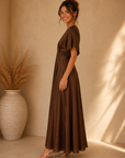 Espresso Chantel Maxi Dress - FD9198-B