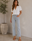 Navy & Ivory Kelsey High Rise Fab