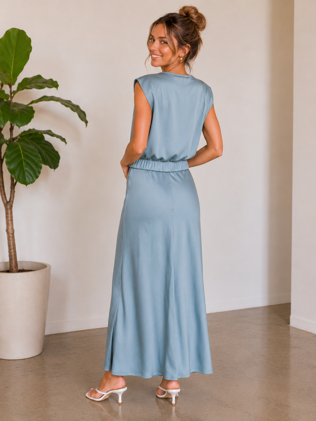 Dusty Blue Eliana Top