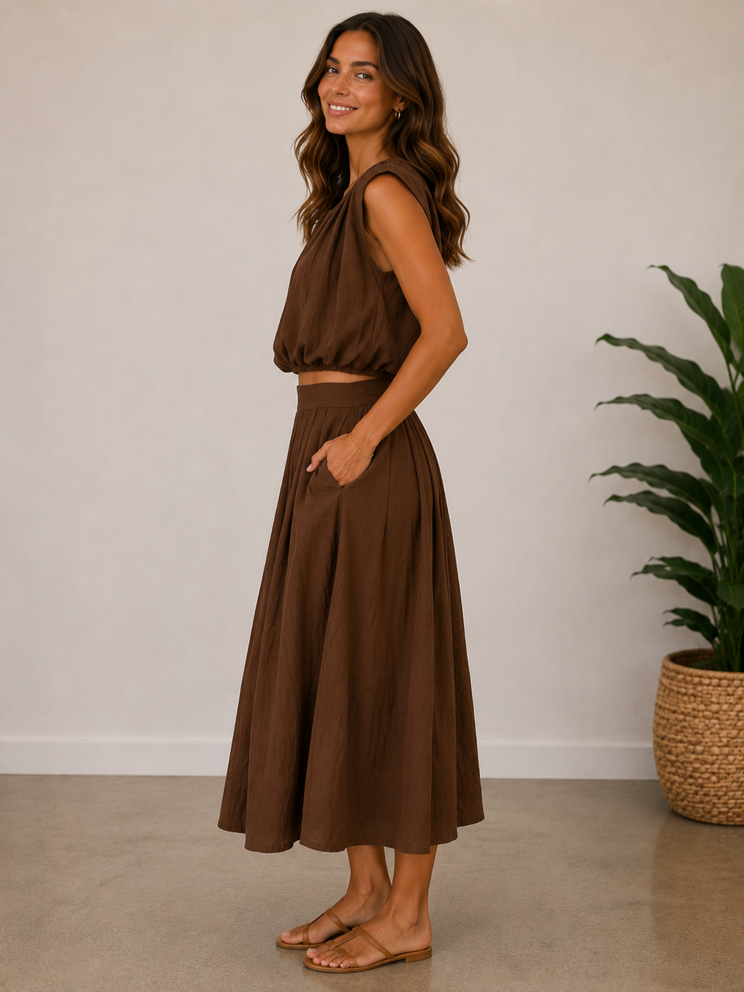 Brown Nadia Top