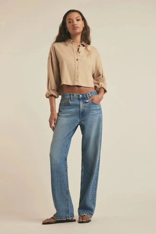 Warm Sand The Crop Ex Boyfriend Shirt