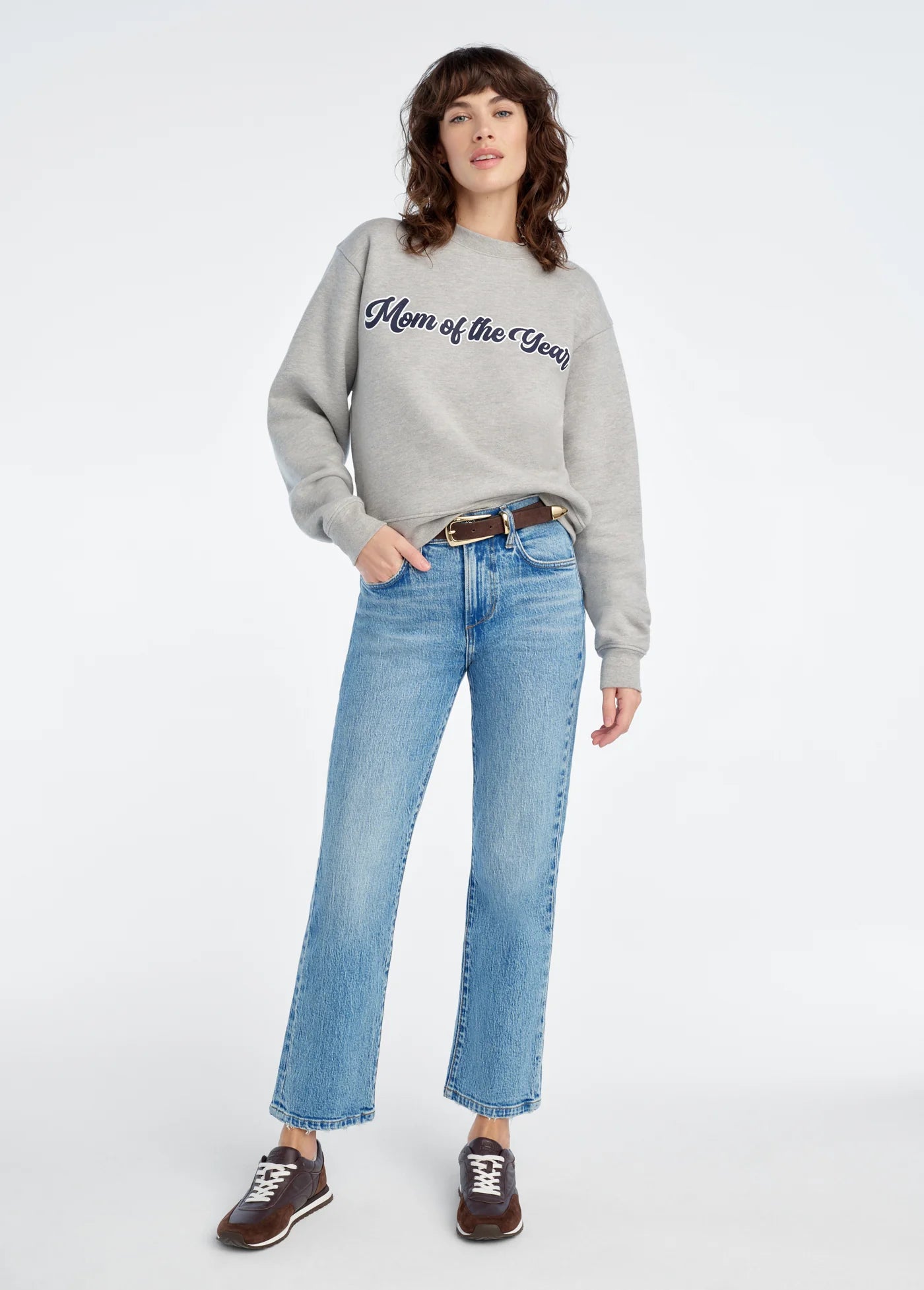 Heather Grey Mom Of The Year Varsity Sweatshirt