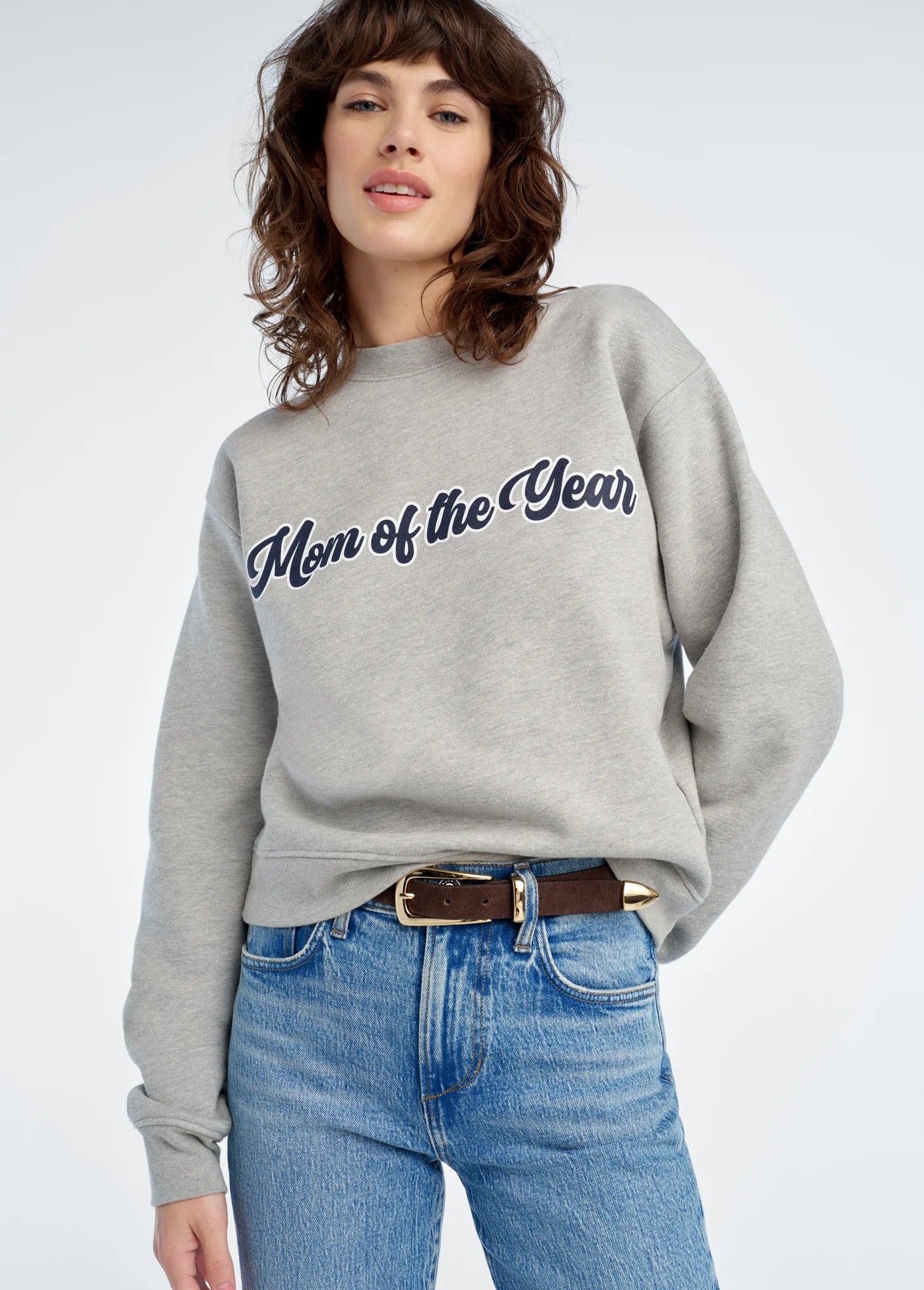 Heather Grey Mom Of The Year Varsity Sweatshirt