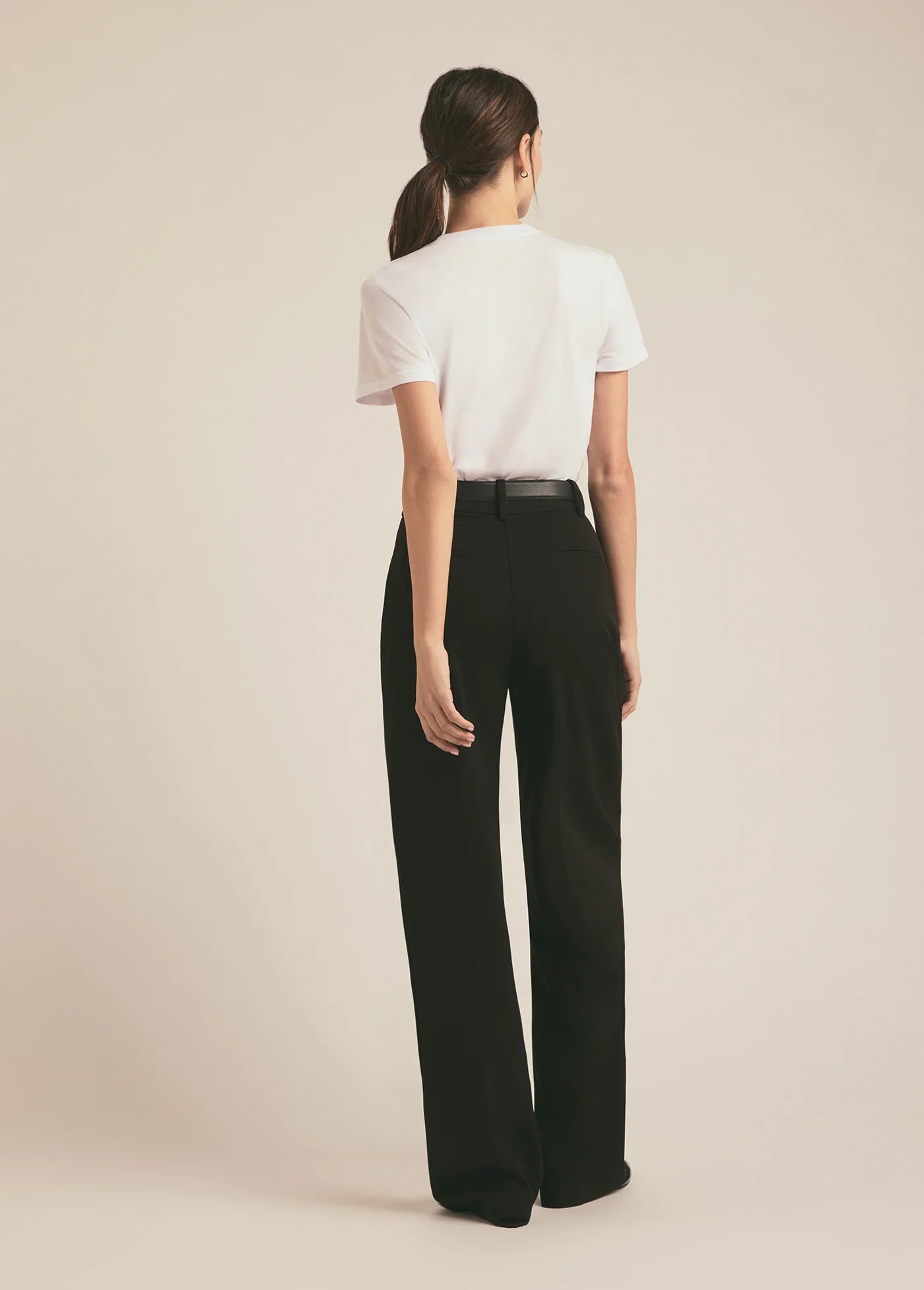 White Cropped Collegiate Tee