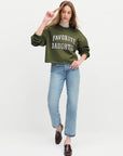 Smoketree Gardenia Cropped Collegiate Sweatshirt