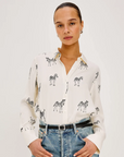 Ivory Zebra Saige Button Up
