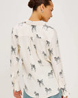 Ivory Zebra Saige Button Up