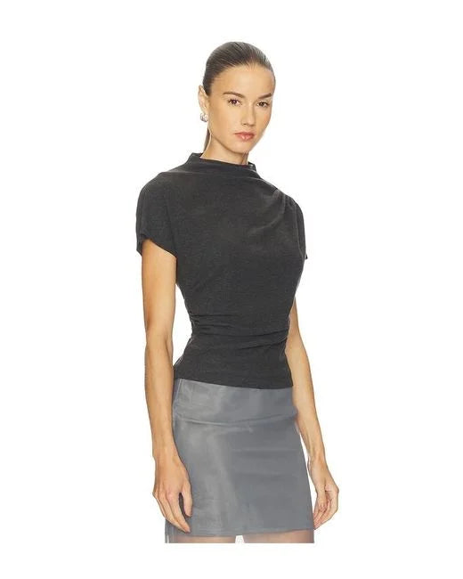 Charcoal Walker Draped Top